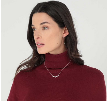 Set collar y aretes con casquillos y esferas